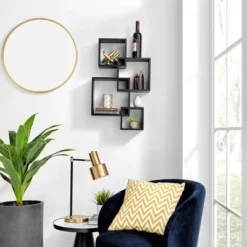 28.35" X 18" Blocchetto Intersecting Cubes Wall Shelf Unit - Danya B. -Finest Home Decoration GUEST d4551421 7b88 4574 ad59 4e5da91dadb0