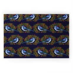 Joy Laforme Christmas Blue Jay Wreaths Welcome Mat - Society6 -Finest Home Decoration GUEST d48c85ff 053b 45aa ade4 29734a17e691