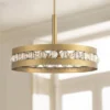 Stiffel Artyom Warm Gold Ring Pendant Chandelier 21 1/2" Wide Modern Clear Crystal Balls 4-Light Fixture For Dining Room House Foyer Kitchen Island -Finest Home Decoration GUEST d4a83e89 d2ef 4360 b04b 0badef505669