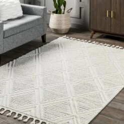Arvin Olano X RugsUSA - Balboa Textured Tile Area Rug -Finest Home Decoration GUEST d4d601e9 4942 41af a787 cea33e7d589b