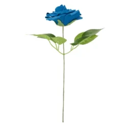 Bright Creations 60 Pack Artificial Blue Foam Roses, Faux Fake Flower Heads With Stems & Leaves For Decor & Craft, 136 Piece, 3 In -Finest Home Decoration GUEST d5b57bf4 b92a 4682 bb72 de9a59b82d65