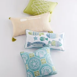 Ocean Springs Embroidered Fish Decorative Pillow - Levtex Home -Finest Home Decoration GUEST d64809c8 f0ed 4b2c 831d 2660ce68053a