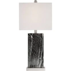360 Lighting Connie Modern Table Lamps Set Of 2 25" High Black Faux Marble With USB Charging Ports White Rectangular Shade For Living Room House Desk 16 360 Lighting Connie Modern Table Lamps Set Of 2 25" High Black Faux Marble With USB Charging Ports White Rectangular Shade For Living Room House Desk -Finest Home Decoration GUEST d65ccb1a 0e4c 4d8b 9773 5f7676ddddc4