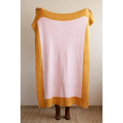 Shiraleah Pink And Orange Super Soft Reversible Throw Blanket 3 Shiraleah Pink And Orange Super Soft Reversible Throw Blanket