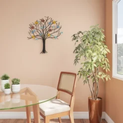 Tree Of Life Butterfly Wall Art - Hand-Painted Decorative Metal Sculpture With 3D Butterflies And Leaves For Rustic And Farmhouse Homes By Lavish Home -Finest Home Decoration GUEST d82c8bc2 1836 4f55 8fc0 a0bb27d3b212