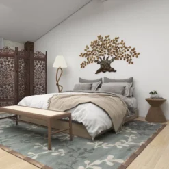 Traditional Metal Tree Indoor Outdoor Wall Decor With Leaves Brown - Olivia & May -Finest Home Decoration GUEST d85c8230 ce0b 4a98 aca2 470ed52cfc7f