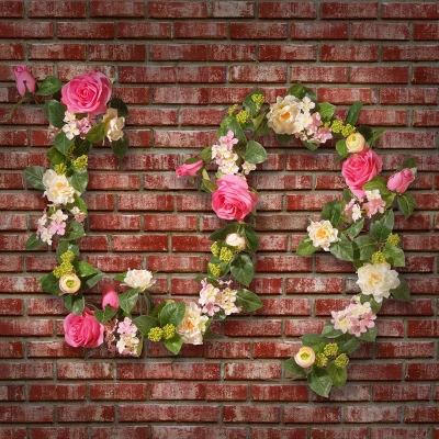 National Tree Company 72" Rose And Hydrangea Garland 3 National Tree Company 72" Rose And Hydrangea Garland