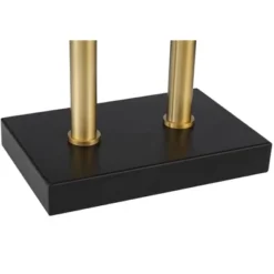 Possini Euro Design Keegan Modern Desk Lamp 24" High Warm Brass With Dual USB Charging Ports LED Adjustable Black Shade For Bedroom Living Room Desk -Finest Home Decoration GUEST d98aa9da 233f 4ef2 b89d 51824e38d901