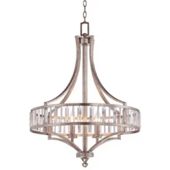 Vienna Full Spectrum Soft Silver Chandelier 24" Wide Crystal Glass 4-Light Fixture For Dining Room House Kitchen Bedroom -Finest Home Decoration GUEST d9b1302e 4067 4642 a35f 506a75423dc1