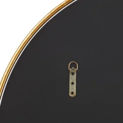 Uttermost Round Vanity Decorative Wall Mirror Vintage Beveled Edge Antiqued Gold Leaf Iron Frame 34" Wide For Bathroom Bedroom Living Room Home House -Finest Home Decoration GUEST da5e03cb 84d5 4b70 8d68 31527883db88