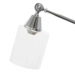 Swing Arm Floor Lamp With Glass Cylindrical Shade Chrome - Lalia Home -Finest Home Decoration GUEST db0cce00 c561 46db 8fd0 9dc4cda498f9