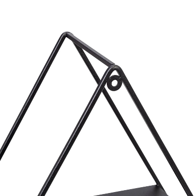 Honey-Can-Do Triangle Metal Wall Shelf Black 4 Honey-Can-Do Triangle Metal Wall Shelf Black - Image 2