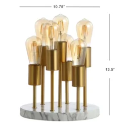 13.5" Metal Pleiades Modern Accent Lamp (Includes LED Light Bulb) Gold - JONATHAN Y -Finest Home Decoration GUEST dd06ff47 531c 4189 8a30 ab74cdc35eb9