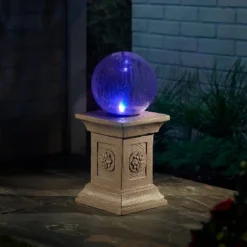 Crackled Glass Solar Gazing Ball Beige - Smart Solar -Finest Home Decoration GUEST ddb200f1 95ce 4632 bd2a 40d1dd94d1f6