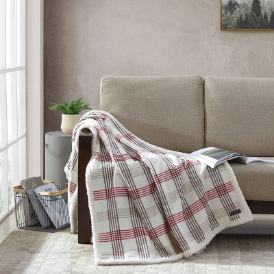 50"x60" Newcastle Faux Shearling Reversible Throw Blanket Chrome - Eddie Bauer 4 50"x60" Newcastle Faux Shearling Reversible Throw Blanket Chrome - Eddie Bauer - Image 2