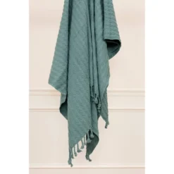 50"x60" Textured Striped Throw Blanket - Rizzy Home -Finest Home Decoration GUEST dfd3fbc0 72ab 40d7 9aae 03817e79e8ba