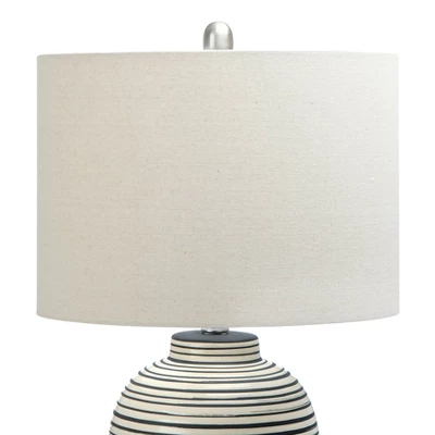23" Ceramic Textured Striped Table Lamp - 3Storied Home 3 23" Ceramic Textured Striped Table Lamp - 3Storied Home