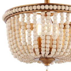 14" LED 3-Light Allie Wood Bead/Iron Pendant Antique Gold/Taupe - JONATHAN Y 9 14" LED 3-Light Allie Wood Bead/Iron Pendant Antique Gold/Taupe - JONATHAN Y -Finest Home Decoration GUEST e127d01f f6ea 4bf0 b531 29237fdf3be4