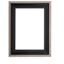 Creative Mark Illusions Floater Frame For 3/4" Depth Stretched Canvas Paintings & Artwork - [Black With Antique Silver] -Finest Home Decoration GUEST e12dd3b6 34dd 4f7f 9081 3cfe8fb79765