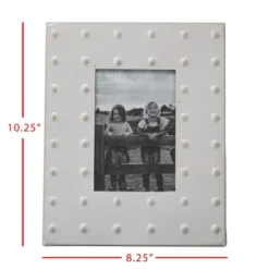 Cream Bubble Pattern 4x6 Inch Enamel Metal Decorative Picture Frame - Foreside Home & Garden -Finest Home Decoration GUEST e26cbb3b 81b0 4835 bb7e b6e8238a1c7d