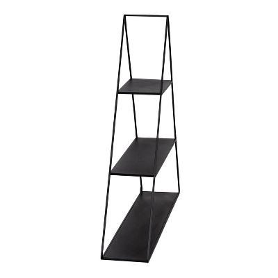 Honey-Can-Do Triangle Metal Wall Shelf Black 8 Honey-Can-Do Triangle Metal Wall Shelf Black - Image 6
