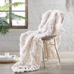 Modern Threads Chunky Knit Throw, 50 X 60, Reina. -Finest Home Decoration GUEST e3dd3d57 a68a 4428 ad9f 4a8388f5529a