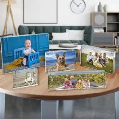 Azar Displays Clear Acrylic Magnetic Photo Frame Block 3" X 11" Vertical/Horizontal -Finest Home Decoration GUEST e3ebee84 7b6f 439e a765 9c9913bf3f7d