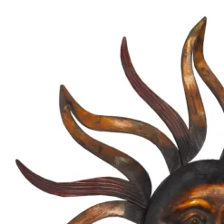 Metal Sunburst Wall Decor With Distressed Copper Like Finish Brass - Olivia & May -Finest Home Decoration GUEST e4e60da7 89c0 47d3 9433 c26c5b318ea1