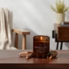 9oz Lidded Amber Glass Jar Crackling Wooden Wick Sandalwood And Smoke Candle - Threshold™ -Finest Home Decoration GUEST e5f76fa4 d7bf 43bc a457 7d37137c20a8