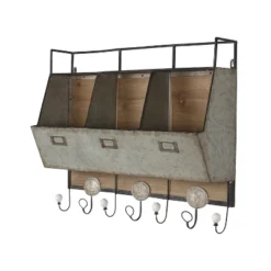 Wall Shelf Tin With 3 Hooks - Gray -Finest Home Decoration GUEST e617ebdc 1100 4289 b843 9685ecd0769b