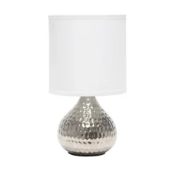 Hammered Drip Mini Table Lamp With Fabric Shade - Simple Designs -Finest Home Decoration GUEST e6dbec2d eb6c 4d82 a856 5974403d540c
