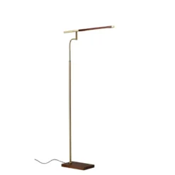 50.5" X 62.5" 3-way Barrett Floor Lamp (Includes LED Light Bulb) Brass - Adesso -Finest Home Decoration GUEST e951f8fa d3f6 482a 9ac0 c1eafdf6677d