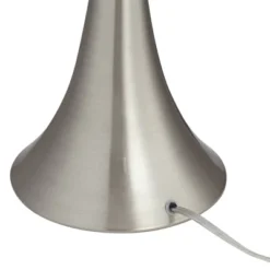 360 Lighting Gerson Modern Table Lamps 24" High Set Of 2 Brushed Nickel With Dimmers LED White Drum Shade For Bedroom Living Room Bedside Nightstand -Finest Home Decoration GUEST ea9c2d93 eaa6 4e72 b52f 698ce14c23e5