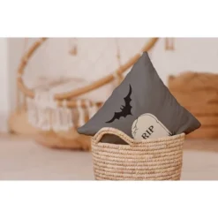 16"x16" 'RIP' Square Throw Pillow Steel Gray - E By Design -Finest Home Decoration GUEST eab3aa78 a6d1 4289 95cd a213590d5996