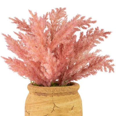 Northlight 12" Pink Cypress Artificial Plant In A Ceramic Pot 6 Northlight 12" Pink Cypress Artificial Plant In A Ceramic Pot - Image 4