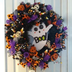 Northlight 24" Black Colorado Spruce Artificial Halloween Wreath, 24-Inch, Unlit -Finest Home Decoration GUEST eb2e5b1f 77f9 4518 9652 f7b357eb43ad