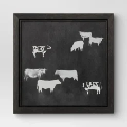 (Set Of 2) 12" X 12" Cow Collection II Framed Wall Canvases - Threshold™ -Finest Home Decoration GUEST eba1d89c 78cc 4c5b 8c67 3a03cc2b6c22