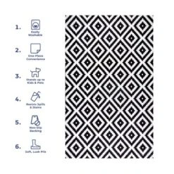 NuLOOM Kellee Machine Washable Modern Diamonds Area Rug -Finest Home Decoration GUEST ebdf23c2 29fa 4c2a 96d2 5fe0c1531f4c