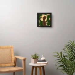 12" X 12" Nawaalillustrations Blonde Framed Wall Art Black - Deny Designs -Finest Home Decoration GUEST ecfce318 81cd 483a b3c4 223bbcef316f