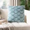 Milla Pillow - Beige/Blue - 20" X 20" - Safavieh -Finest Home Decoration GUEST ed46aecc 4ab7 48cb bc05 2d725f1426a8