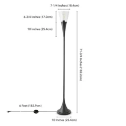 Glass Floor Lamp In Black - Henn&Hart -Finest Home Decoration GUEST ed714cb4 2897 4a14 8b39 9f6d490e953b