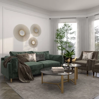 Metal Sunburst Round Wall Decor With Mirror Accent Set Of 3 Gold - Olivia & May 10 Metal Sunburst Round Wall Decor With Mirror Accent Set Of 3 Gold - Olivia & May - Image 8