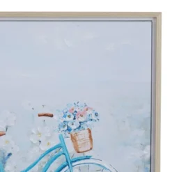 Canvas Bike Handmade Framed Wall Art With Tan Frame Blue - Olivia & May -Finest Home Decoration GUEST ee8879b5 99f2 4ff9 8499 2ea8f3b4e111