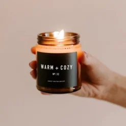 Sweet Water Decor Warm And Cozy 9oz Amber Jar Soy Candle -Finest Home Decoration GUEST ef060aab 297f 475e a8d0 5f208776dbcd