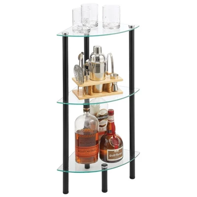 MDesign Glass/Metal Household Corner Organizer Shelf 17 MDesign Glass/Metal Household Corner Organizer Shelf - Image 15
