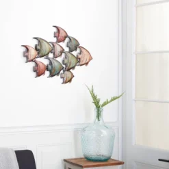 Metal Fish Indoor Outdoor Wall Decor Multi Colored - Olivia & May -Finest Home Decoration GUEST ef97d06d 8a4d 46a4 8776 a5a1c7976f79