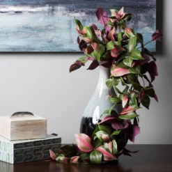 Vickerman Artificial Green And Red Wandering Jew Hanging Bush -Finest Home Decoration GUEST f09aa498 cd60 4a58 89d3 111fce4ecd75