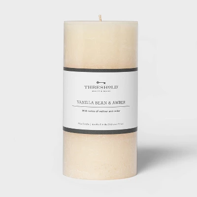 Pillar Vanilla Bean And Amber Candle - Threshold™ 5 Pillar Vanilla Bean And Amber Candle - Threshold™ - Image 3
