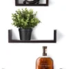 Display Floating Wooden Shelves With Espresso Finish - Set Of 3 Wall Decoration Shelves - Homeitusa -Finest Home Decoration GUEST f200cb0e 3742 406c b03a c3e4fb8669d6