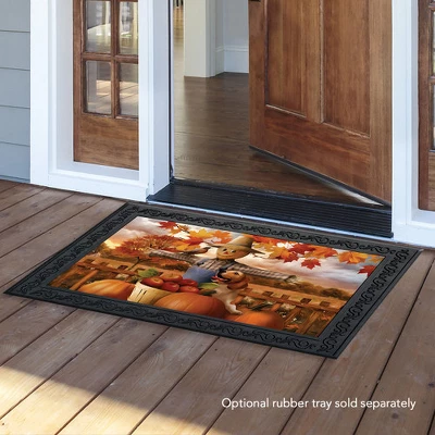 Briarwood Lane Autumn Scarecrow Harvest Doormat Puppy Pumpkins Ap 4 Briarwood Lane Autumn Scarecrow Harvest Doormat Puppy Pumpkins Ap - Image 2